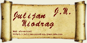 Julijan Miodrag vizit kartica